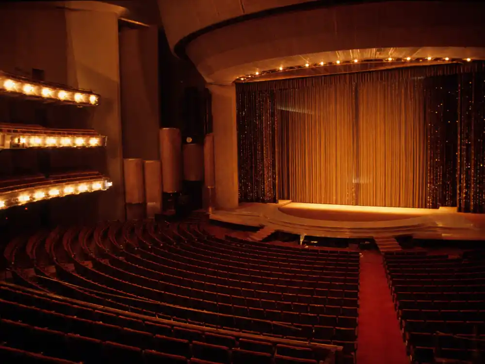 The 45th Academy Awards theatre interior when Marlon Brando declined Oscar for The Godfather on March 27, 1973