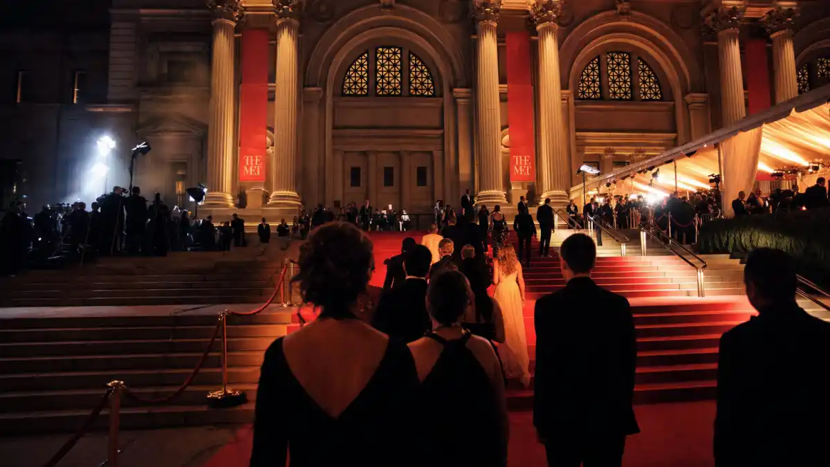Met Gala most controversial moments ever — Metropolitan Museum steps with red carpet and dramatic spotlights before the Costume Institute benefit