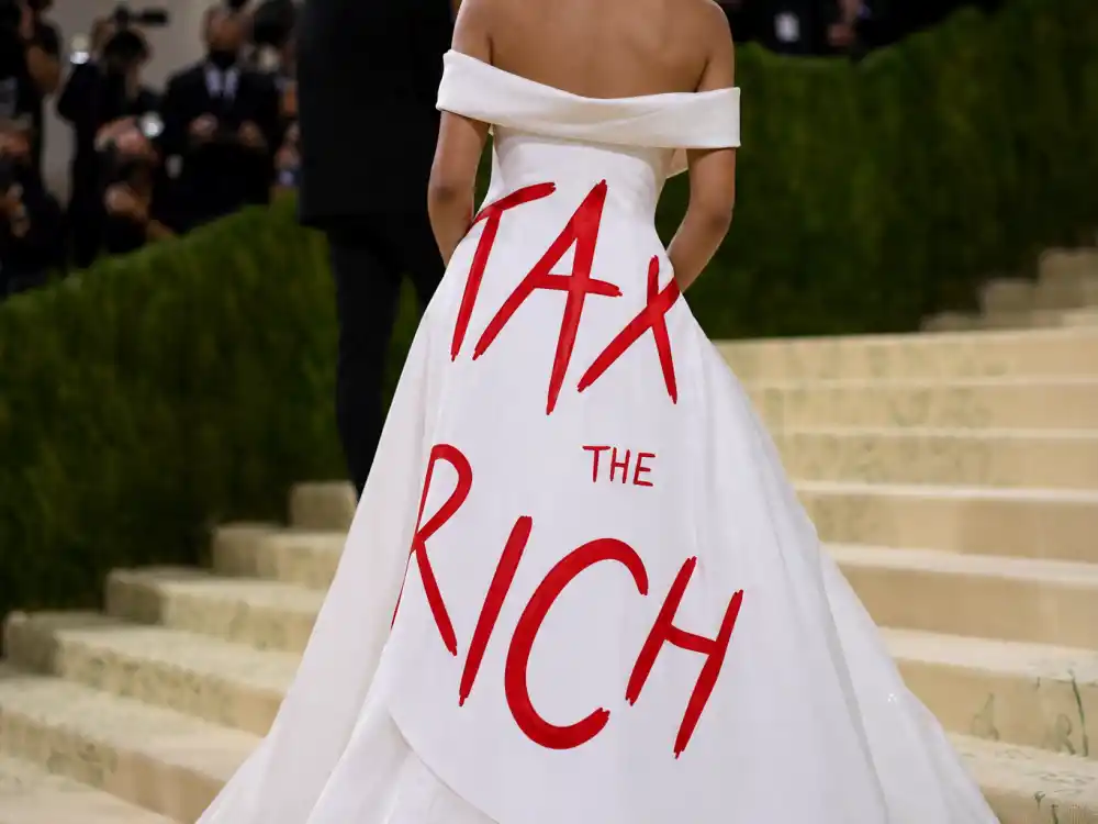 Political statement dress at the Met Gala — Met Gala most controversial moments ever include slogan gowns that turn the carpet into a debate stage