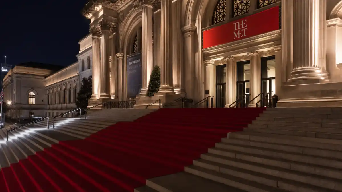 Met Gala rules celebrities must follow — Metropolitan Museum steps with red carpet before the Costume Institute benefit