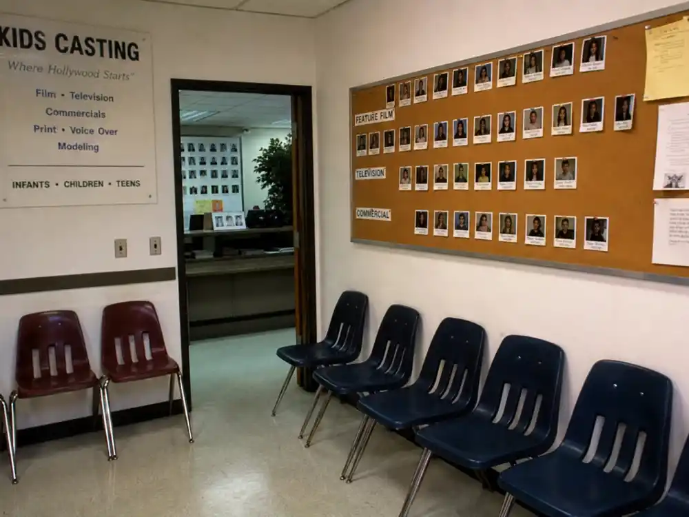 A 1990s Hollywood child casting waiting room for Michael Oliver beating Macaulay Culkin for the Problem Child lead