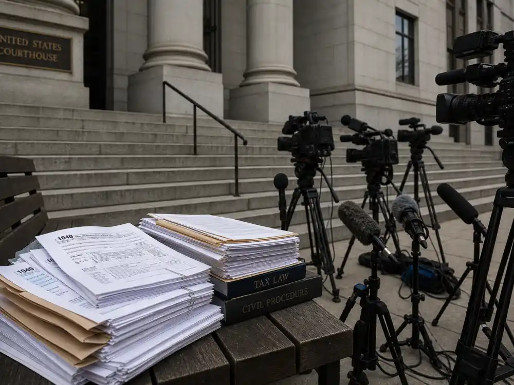 Federal courthouse papers for Mike Sorrentino tax case before prison sentence