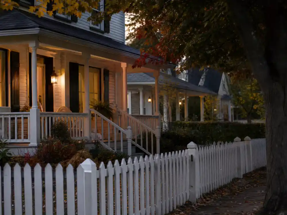 A small-town front porch at dusk for Molly Ringwald Riverdale Mary Andrews TV comeback