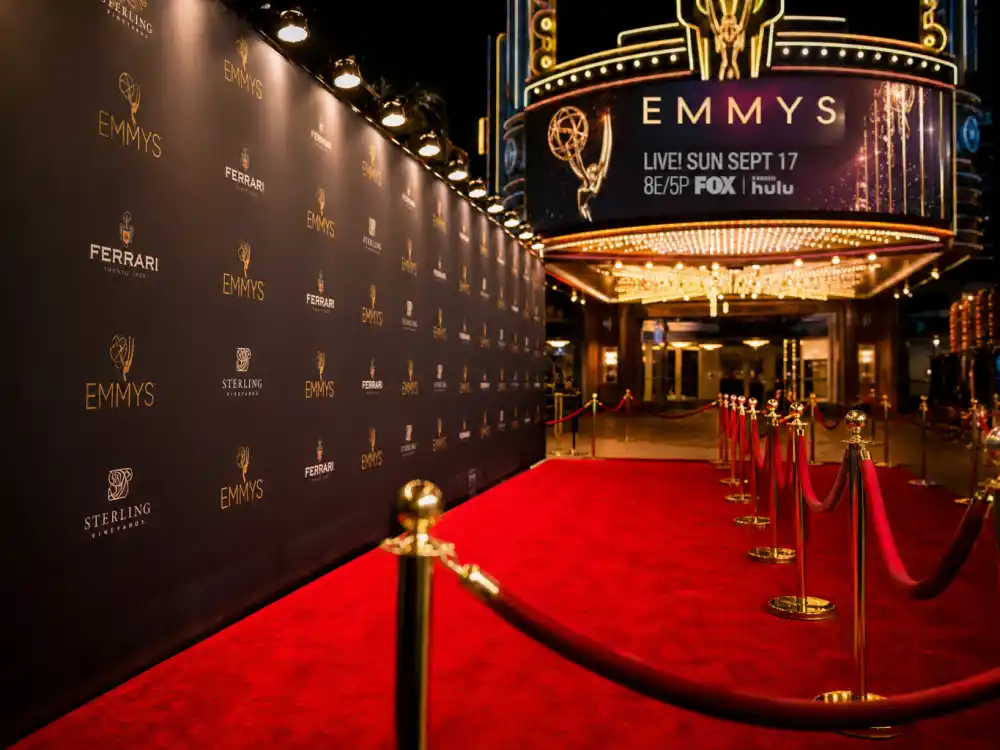 Red carpet and theatre lights before nights that produced the most iconic Oscar moments of all time on live television