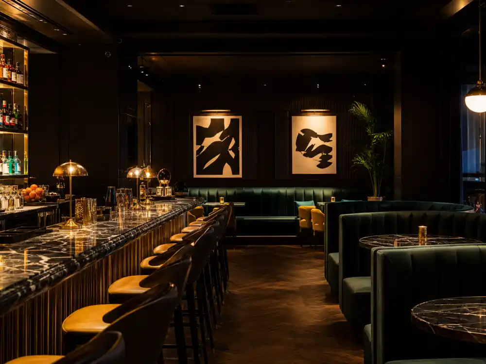 Upscale Atlanta lounge interior for where is NeNe Leakes now and The Linne Lounge business chapter