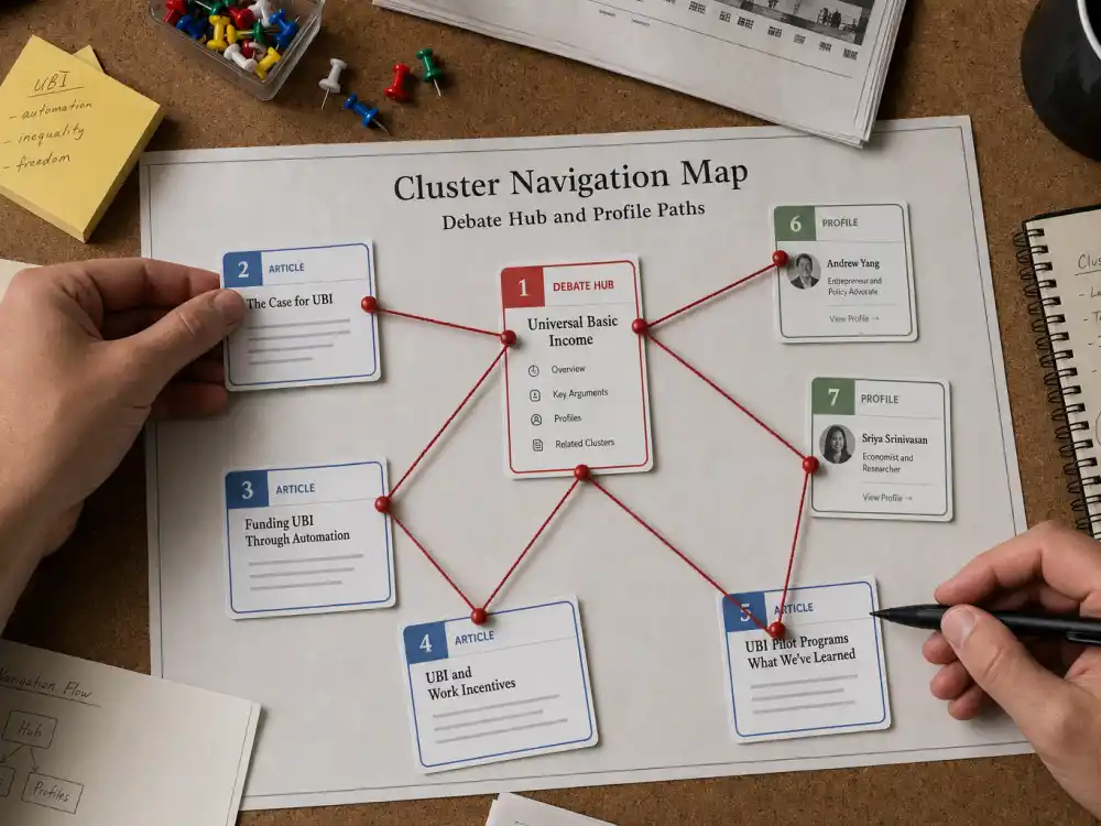 Cluster navigation map desk for nepo babies succeeding without famous last names cross-link to hub 26500 reject label 26695 and cluster 72 through 79
