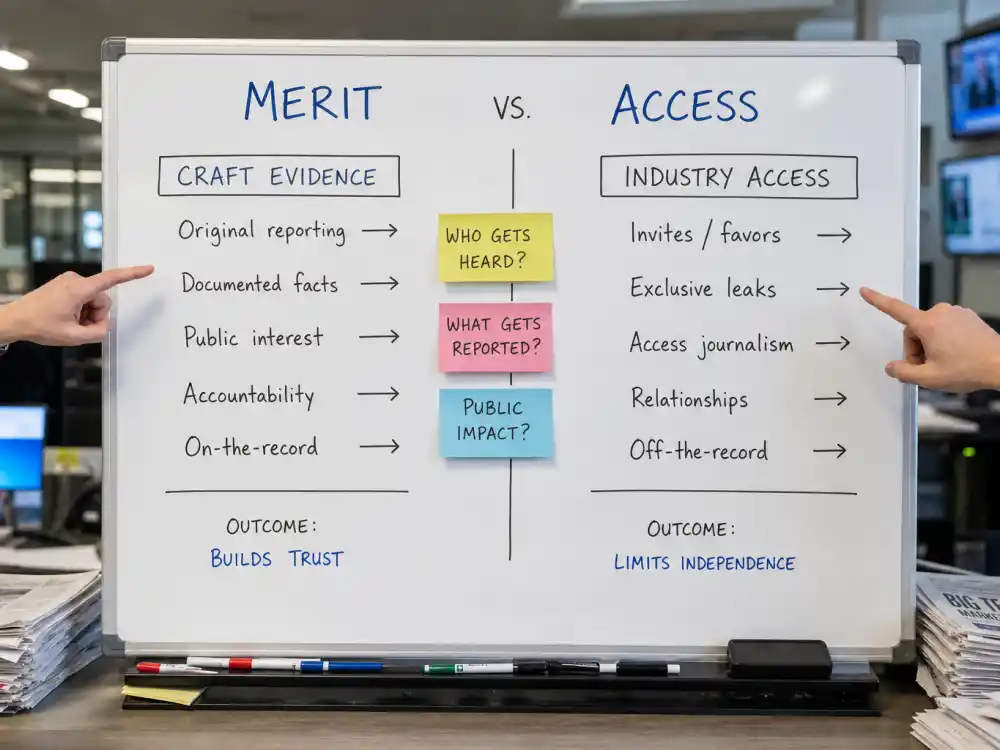 Merit versus access whiteboard diagram for nepo babies succeeding without famous last names journalism explainer without faces