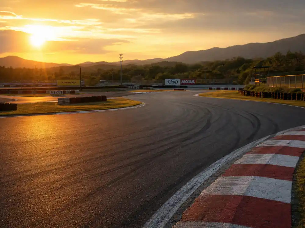 Outdoor Super Sport motorcycle and go-kart track for Noah Hathaway racing hobby in California
