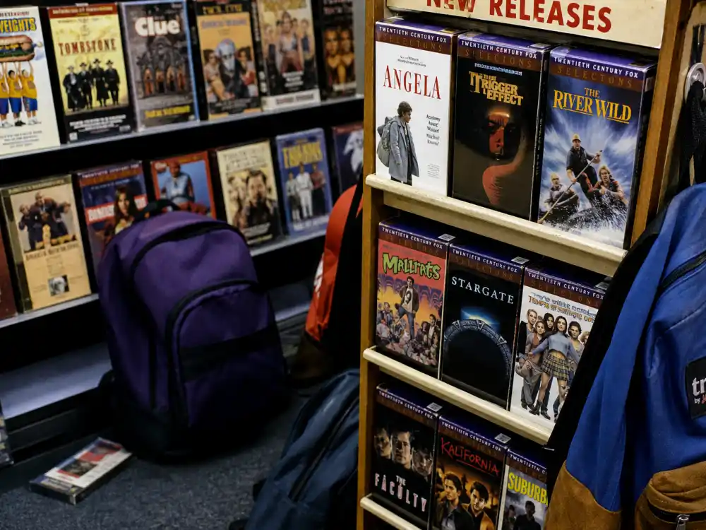 Teen movie merchandise display for the Olsen twins Dualstar direct-to-video empire of the 1990s