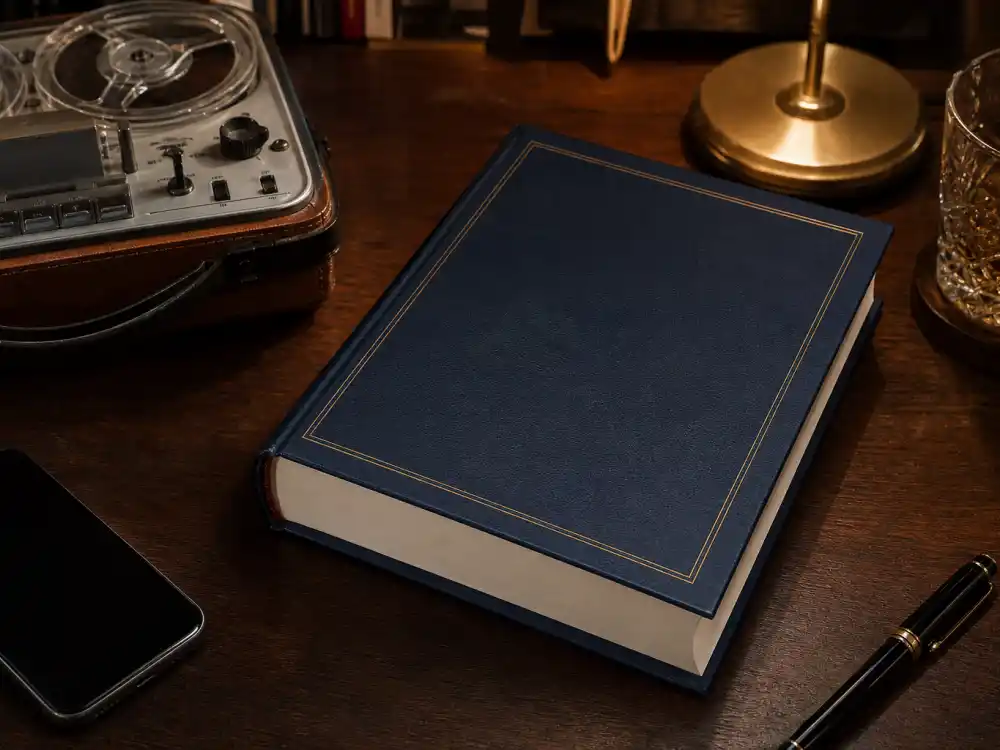 Memoir and tape recorder on desk for where is Omarosa now Unhinged tell-all book era