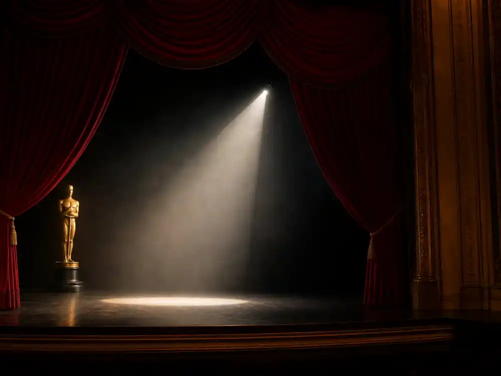 Classic Hollywood theatre stage spotlight evoking Best Picture legends in the Oscar best picture winners by year complete list