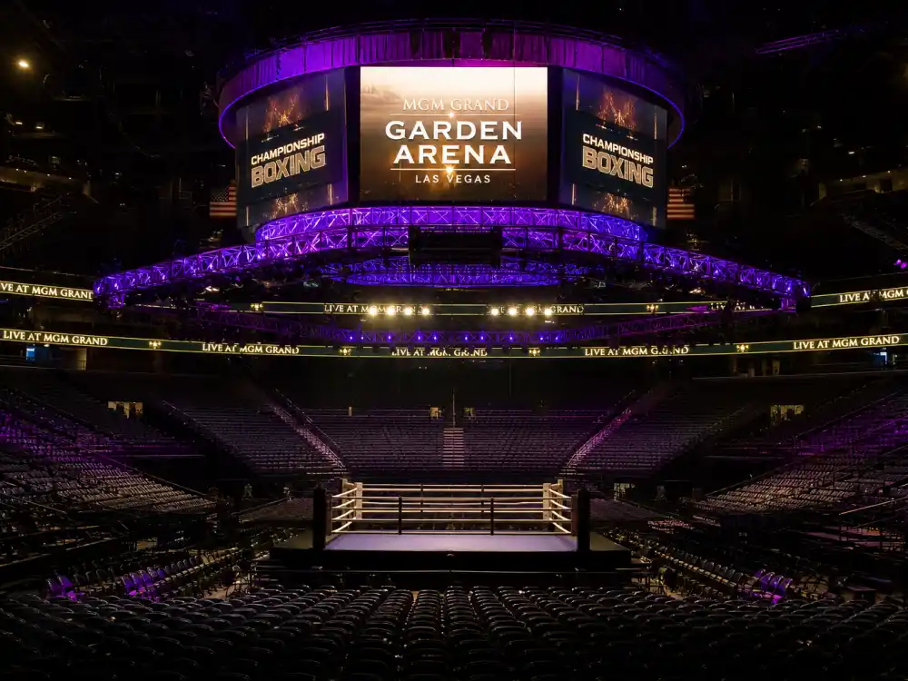Las Vegas boxing arena fight night lights for where is Oscar De La Hoya now pay-per-view era and promotion empire