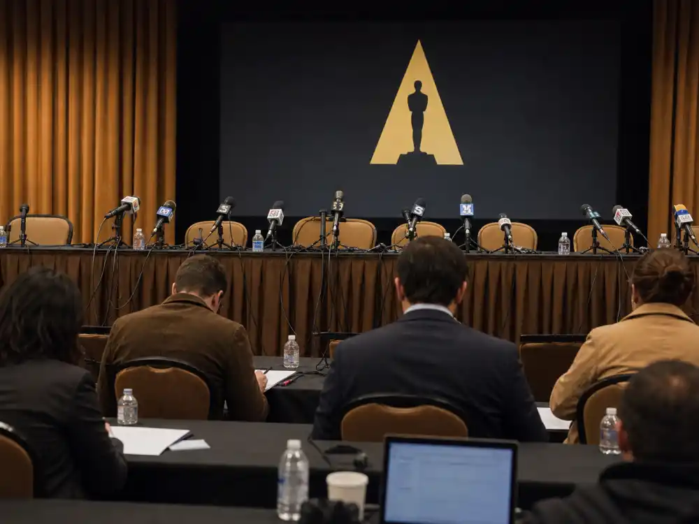 Post-announcement press room briefing tied to Oscar nominations 2026 snubs and surprises reaction coverage