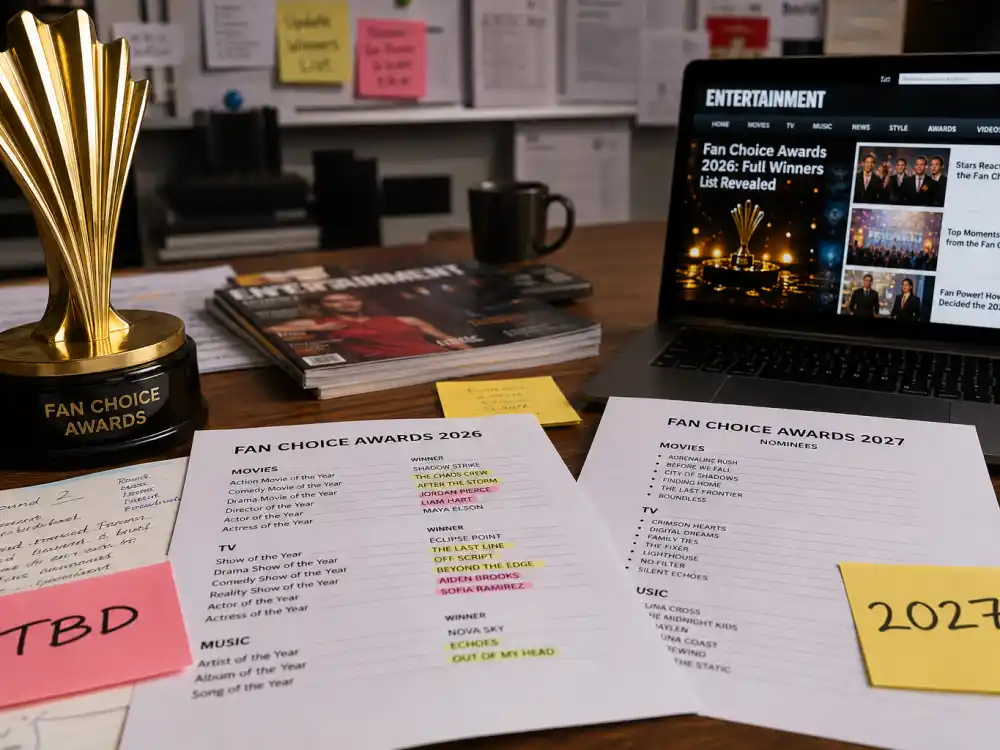 Awards research desk tracking Peoples Choice Awards 2026 winners marked TBD with verified 2024 results and 2027 return timeline notes