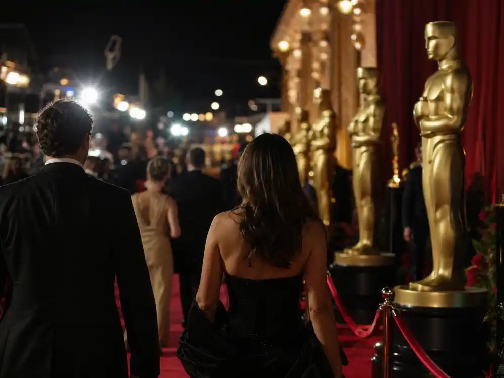 Oscar awards season red carpet lights evoking Quvenzhané Wallis historic Best Actress nominee night at age nine