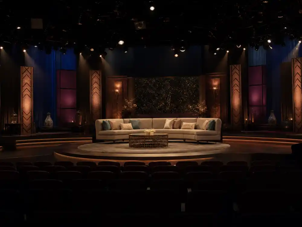 Empty reunion show couch stage for reality TV stars where are they now franchise comeback circuit