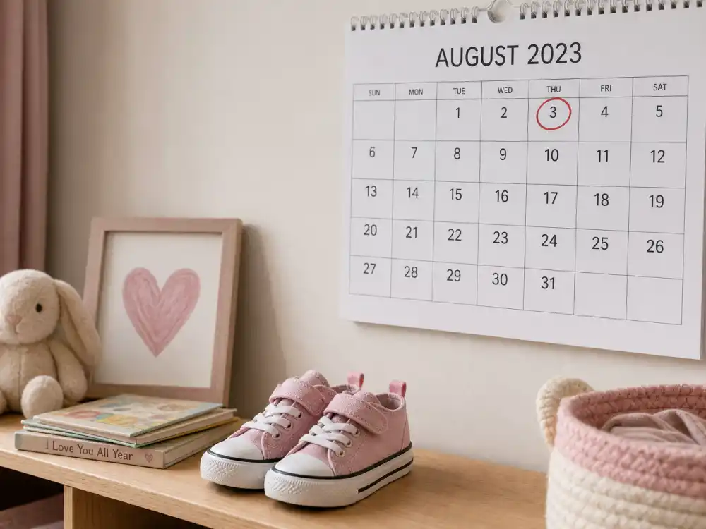 August 3 2023 calendar with toddler sneakers for Rihanna children names ages and RZA — Riot Rose Mayers birth date per Us Weekly