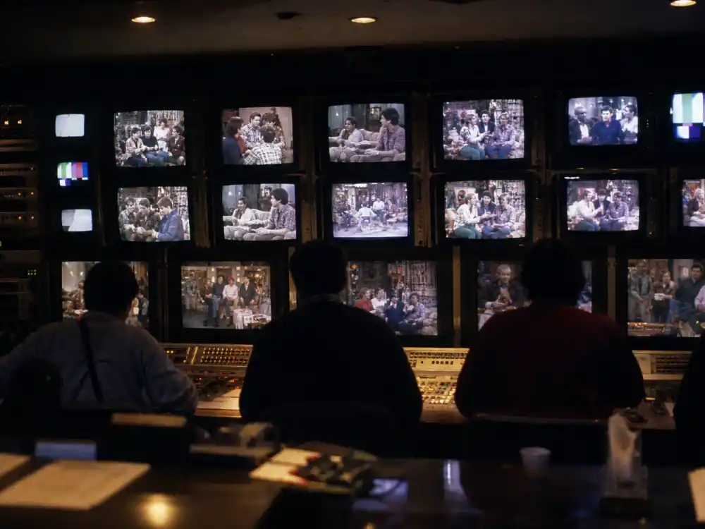 Vintage TV studio control room representing the original Roseanne cast where are they now broadcast years