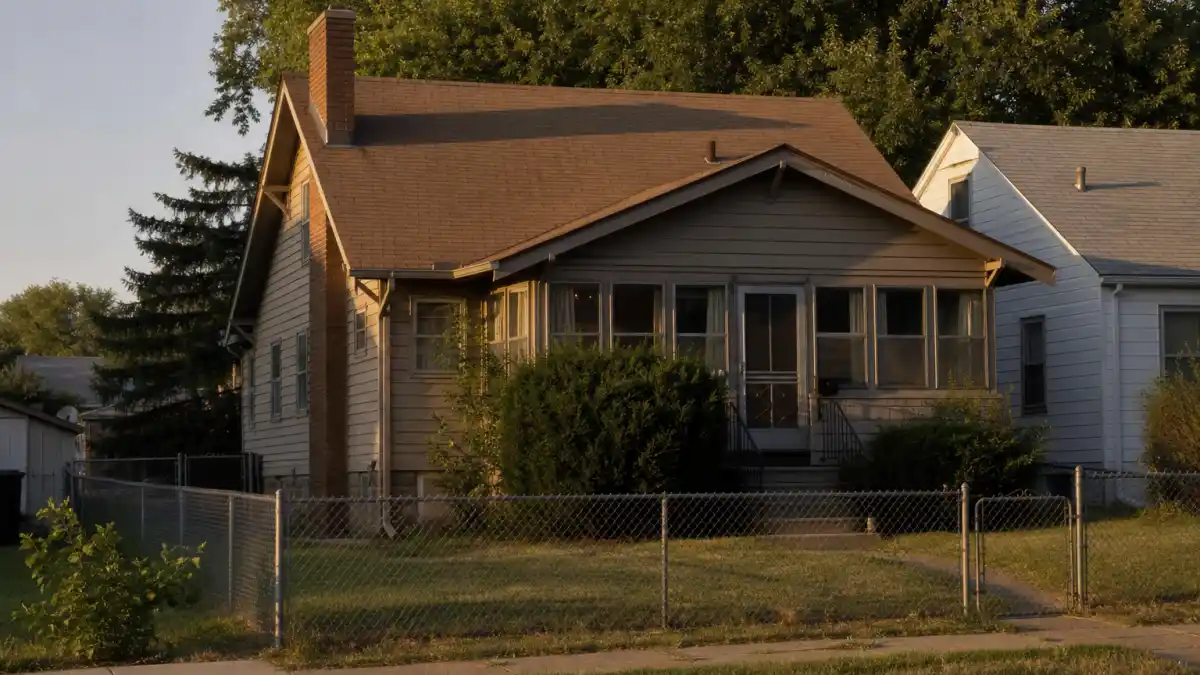 Roseanne cast where are they now — modest Midwest working-class bungalow evoking the Conner family home exterior