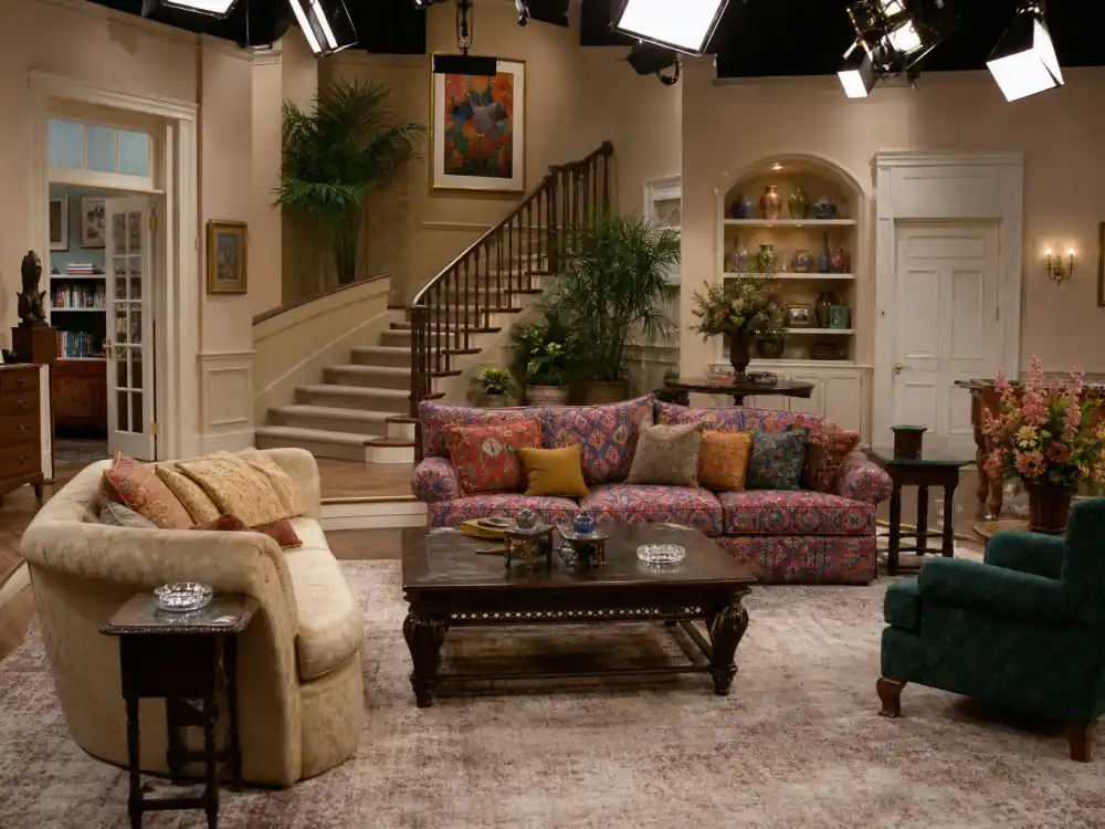 Lavish 1990s sitcom living room set for Ross Bagley Fresh Prince Nicky Banks fame on NBC