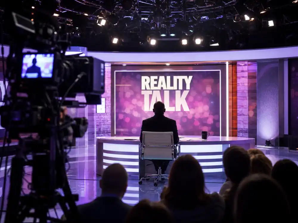 Television studio set for what happened to Ryan Lochte in reality TV and Celebrity Big Brother era