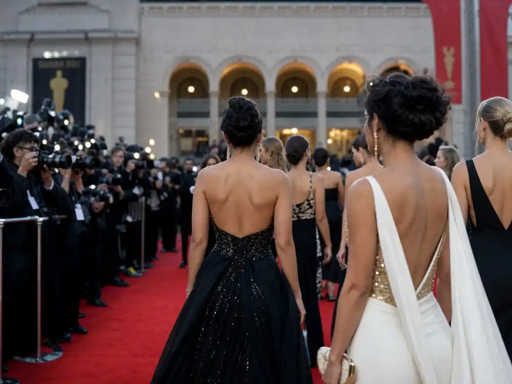 Black and white monochrome gowns dominated the SAG Awards best dressed red carpet at the 32nd Actor Awards ceremony