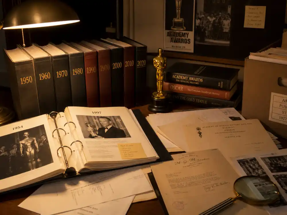 Year-by-year awards archive binders documenting every SAG ensemble cast award winners by year entry since the first ceremony