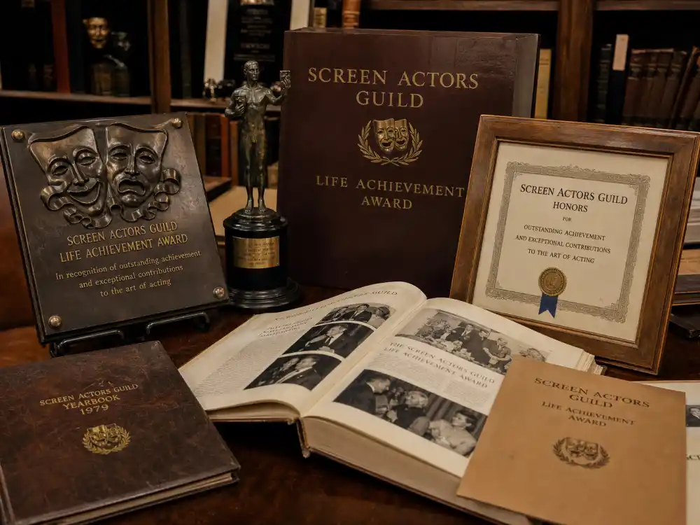 Vintage guild honor archive documenting every name on the SAG Life Achievement Award winners list since 1962