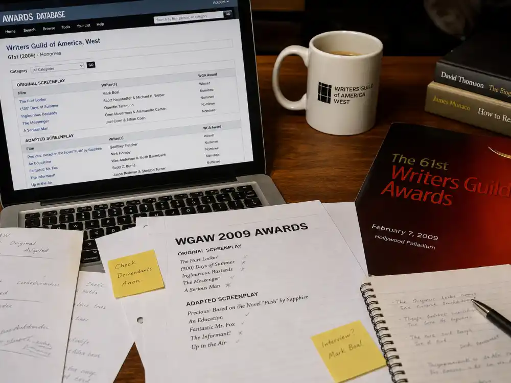 Awards research desk cross-checking the verified SAG Life Achievement Award winners list against SAG-AFTRA records