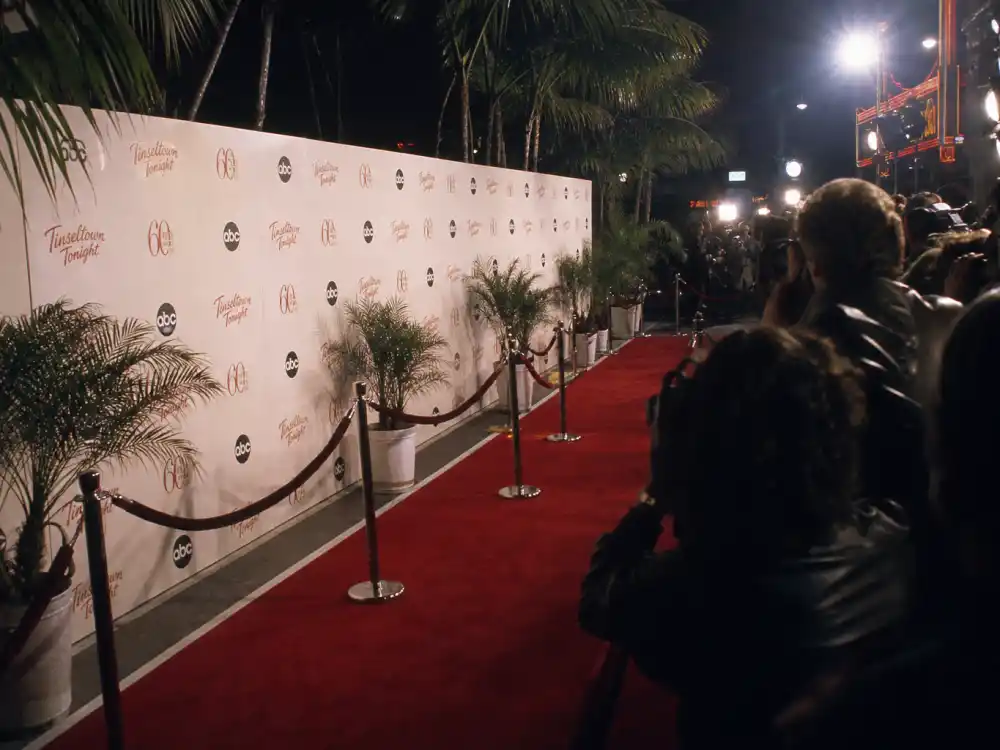 Empty 1980s Hollywood premiere red carpet for Sean Young 80s stardom after Blade Runner breakthrough