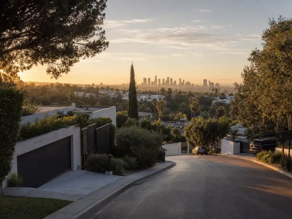 Los Angeles hillside at sunrise for where is Shane West now in 2026 low-profile actor life
