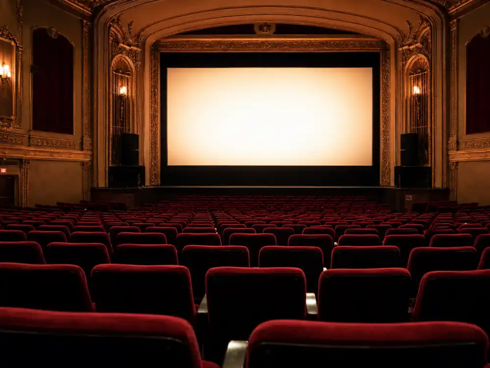 Grand empty art-house movie theater representing Shia LaBeouf return in Francis Ford Coppola Megalopolis