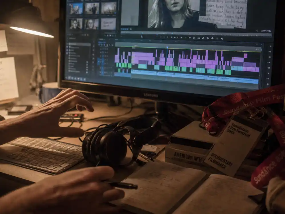 Documentary editing suite for Soleil Moon Frye Kid 90 filmmaker career behind the camera
