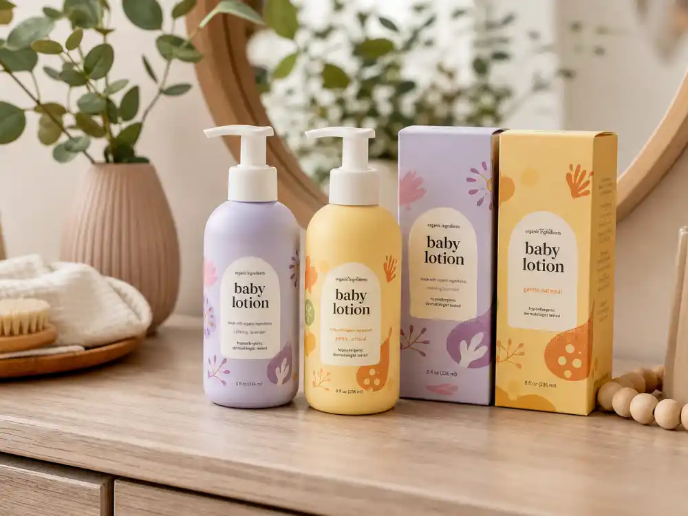 Children wellness products on vanity for Soleil Moon Frye Moon Frye mom entrepreneur brand