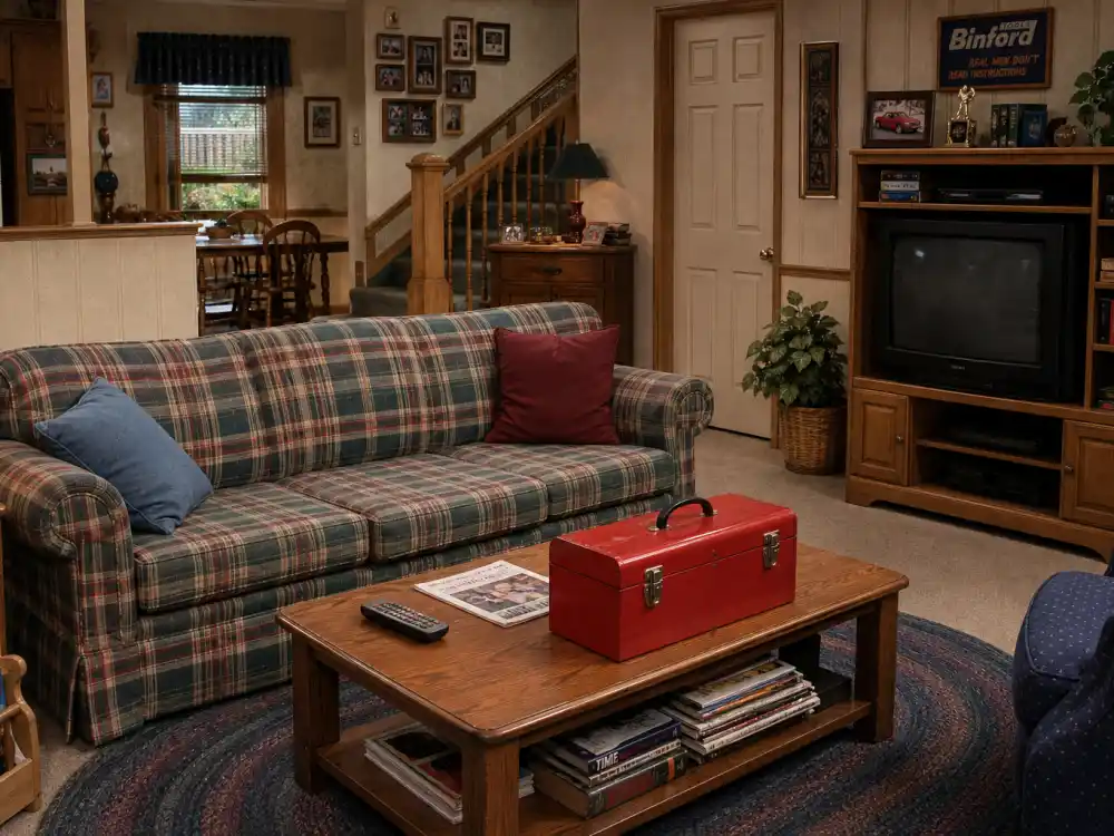 1990s suburban living room for Taran Noah Smith Mark Taylor Home Improvement fame