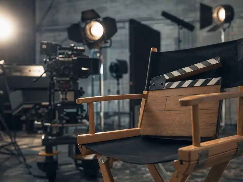An action film soundstage with camera rigs representing the Taylor Lautner post-Twilight movie career