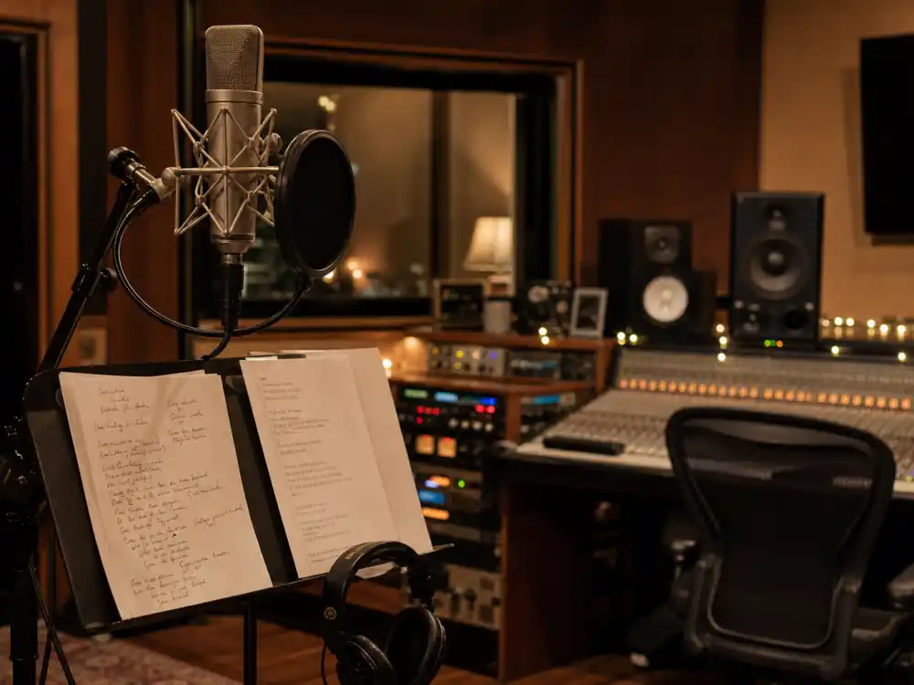 Music studio setup reflecting Taylor Swift age and birthday 2026 milestone timeline across more than a decade of album releases and touring eras