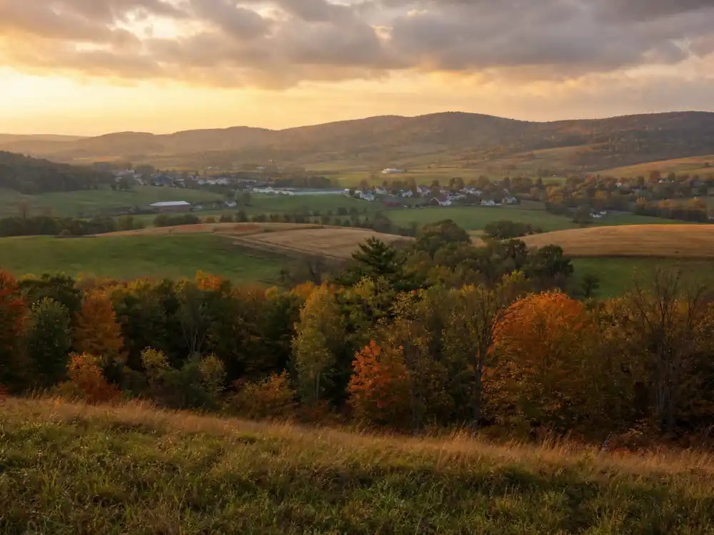 Pennsylvania countryside evoking Taylor Swift age and birthday 2026 birthplace — West Reading where Taylor Alison Swift was born December 13, 1989