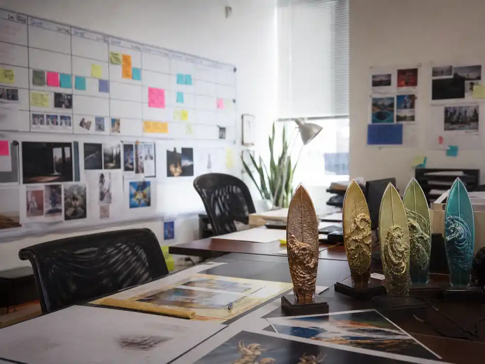 Production office planning boards and surfboard mockups for Teen Choice Awards what happened to them attempted revival talks after hiatus