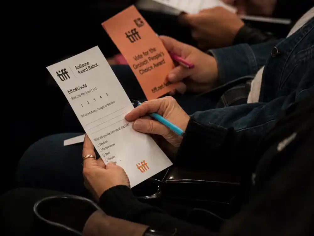 Audience ballot voting for TIFF People's Choice Award winners list ticketholder rankings each September