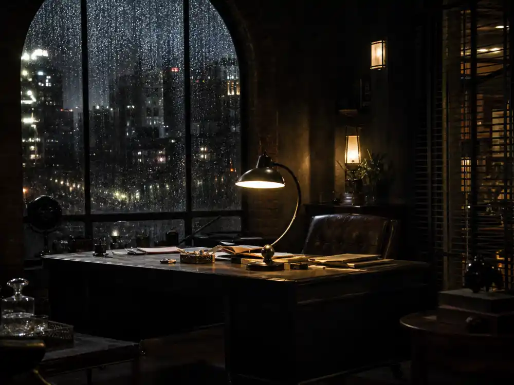 Noir detective office for Tom Welling Lucifer era as Marcus Pierce after Smallville
