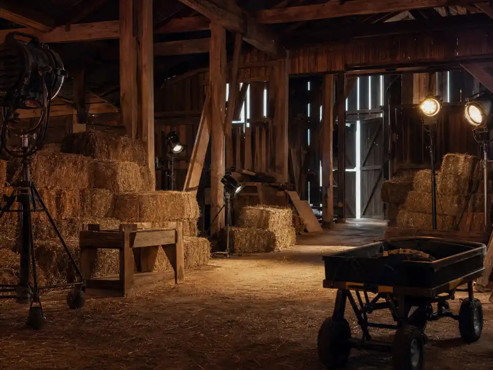 Rustic barn TV set for Tom Welling as Clark Kent on Smallville for ten seasons