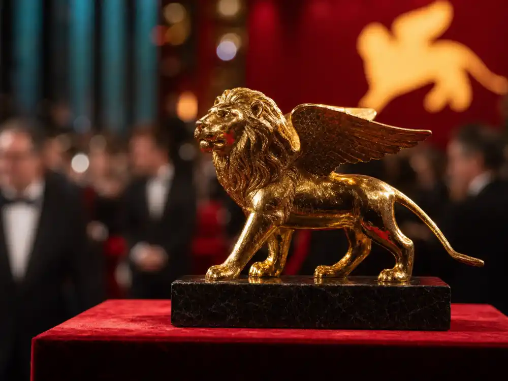 Golden Lion trophy close-up symbolizing the top prize in Venice Film Festival explained Golden Lion coverage
