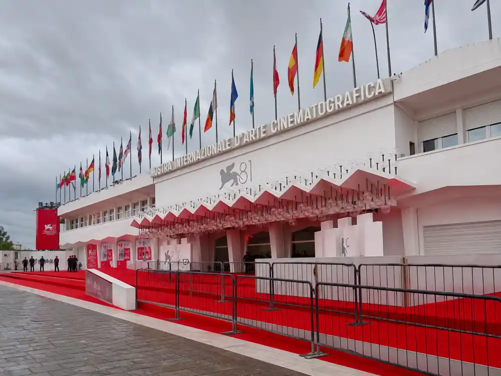 Palazzo del Cinema exterior anchoring Venice Film Festival explained Golden Lion competition premieres on the Lido