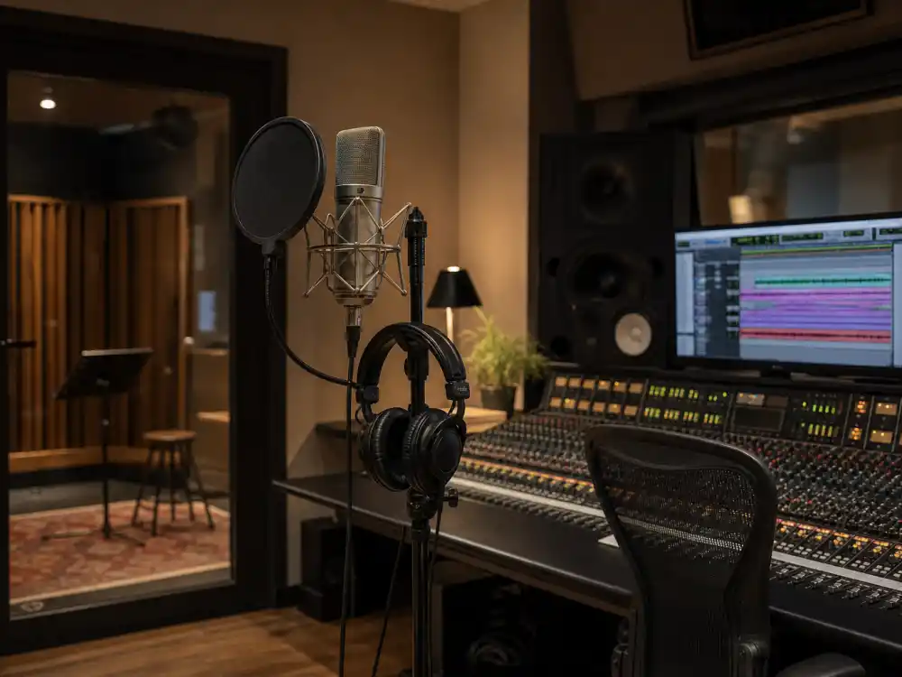 Recording studio for where is Victoria Justice now building an independent pop music career after Nickelodeon