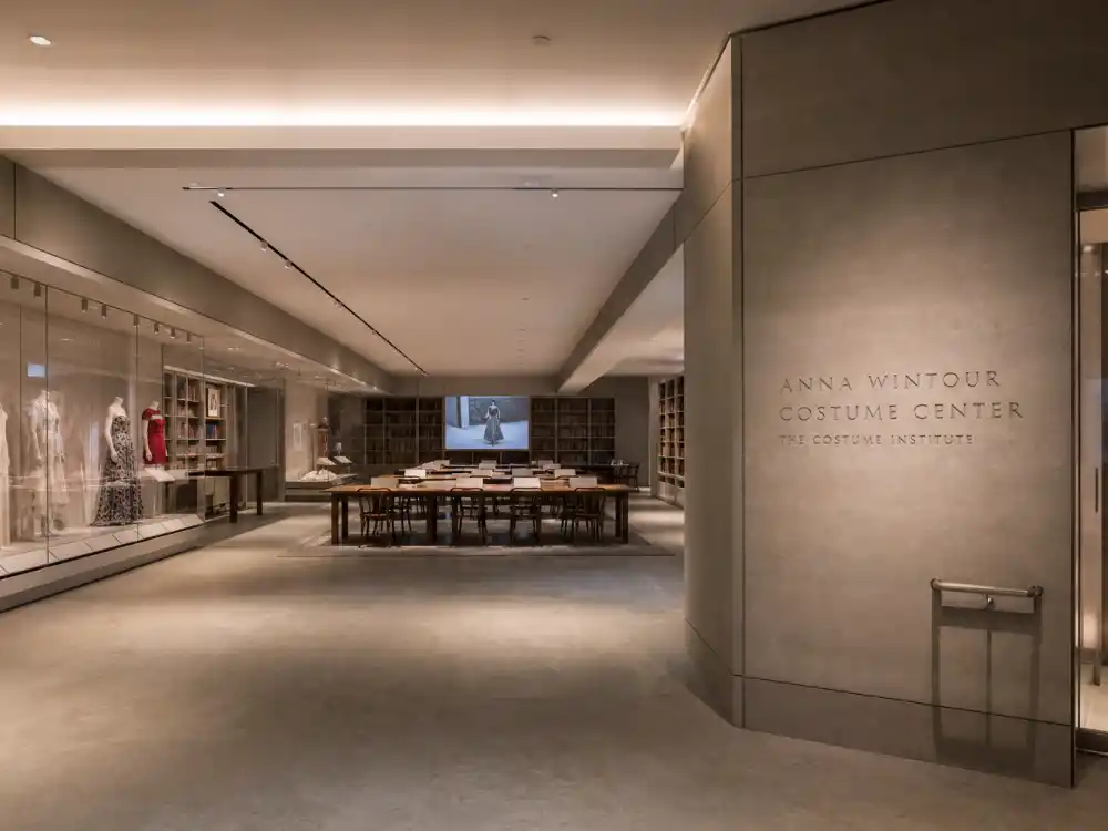 Anna Wintour Costume Center research wing — what charity does the Met Gala support helped build this museum gallery and archive hub