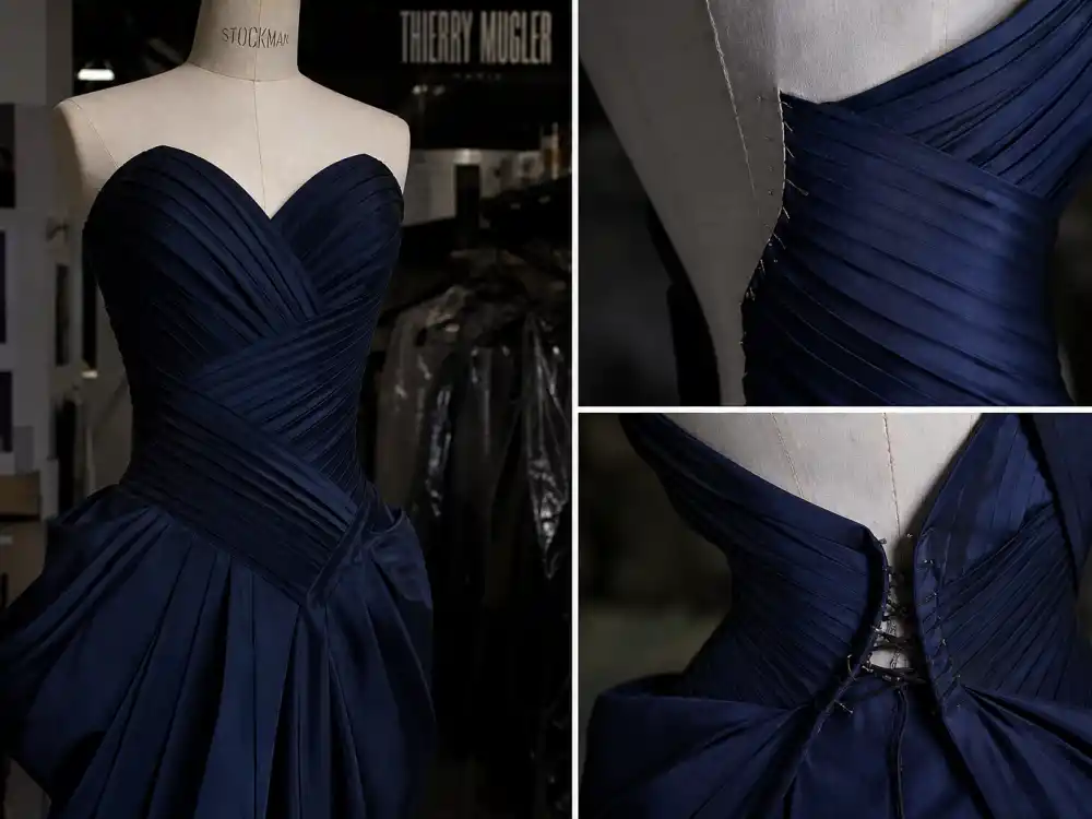 Thierry Mugler haute couture sculpted gown central to what did Cardi B wear to Grammys archive fashion era