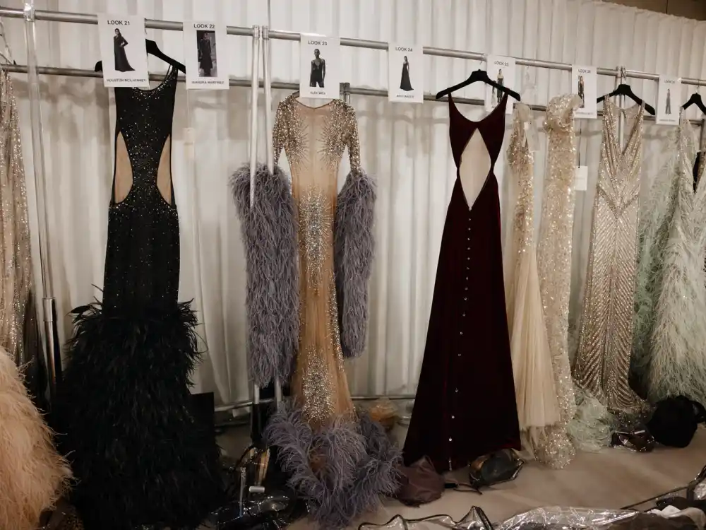 Row of dramatic Met Gala evening gowns illustrating what did Kendall Jenner wear to Met Gala over the years