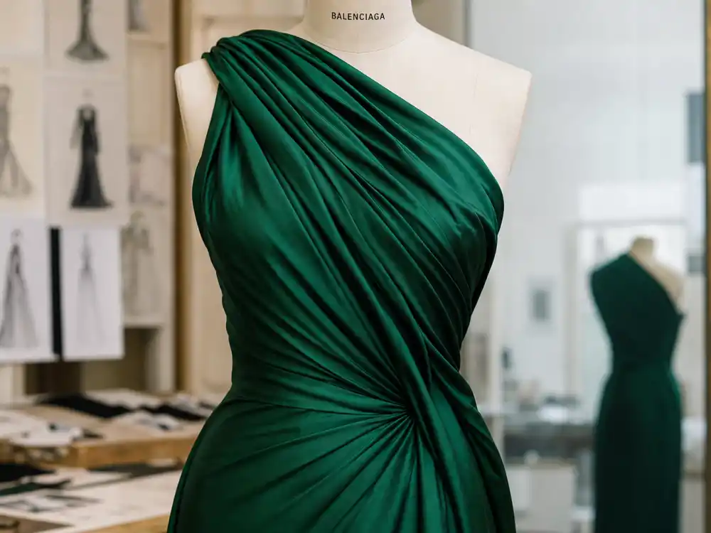 Balenciaga emerald green one-shoulder Oscar couture central to what did Nicole Kidman wear to Oscars 2007 Best Actress win