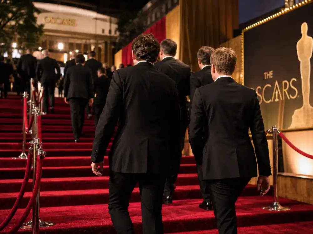 Oscar red carpet evening arrivals illustrating what did Timothee Chalamet wear to Oscars across winning seasons